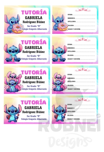 Lilo y Stitch Etiqueta 02